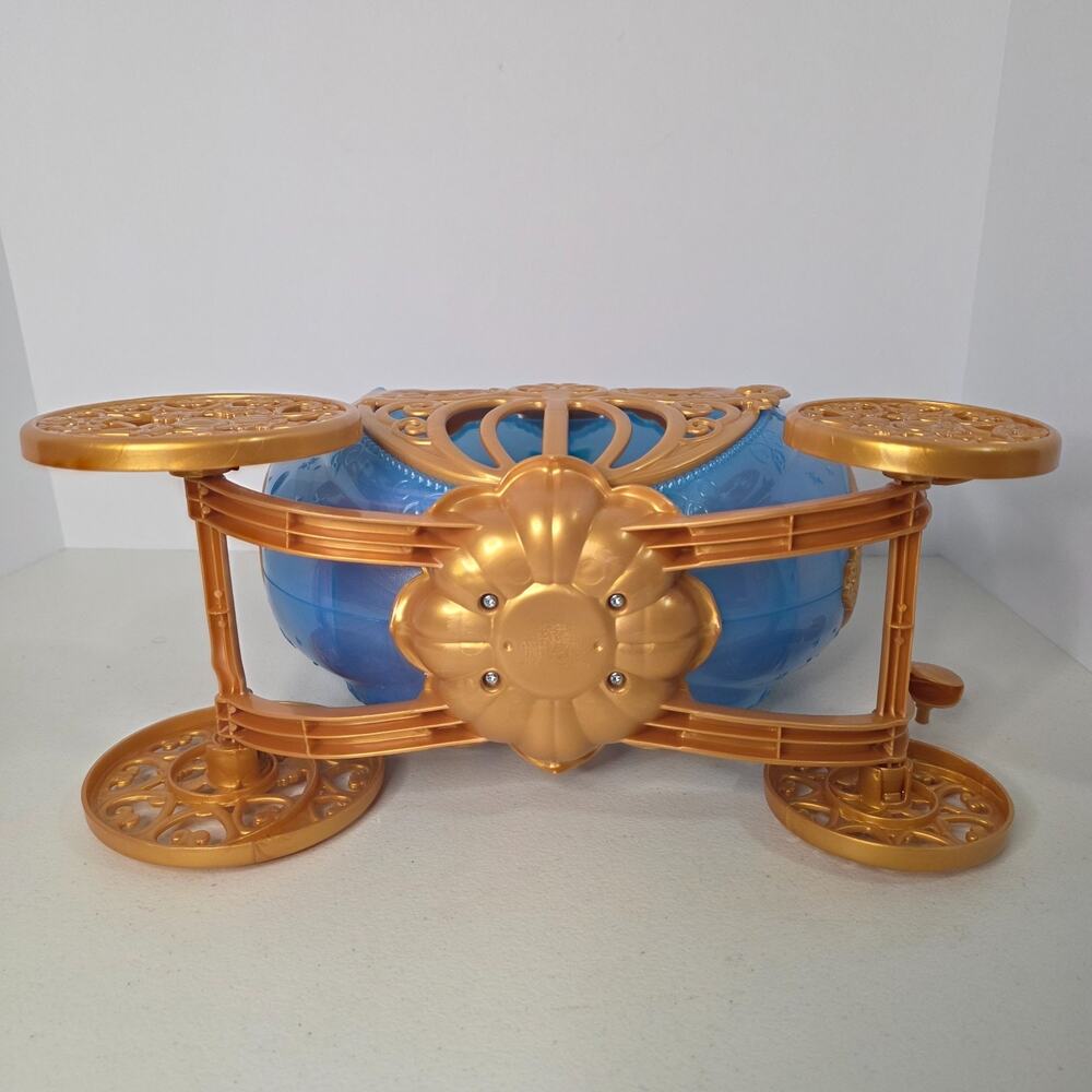 Disney Princess Cinderella Carriage Toy Mattel 2023 Coach Blue Gold - Picture 7 of 7